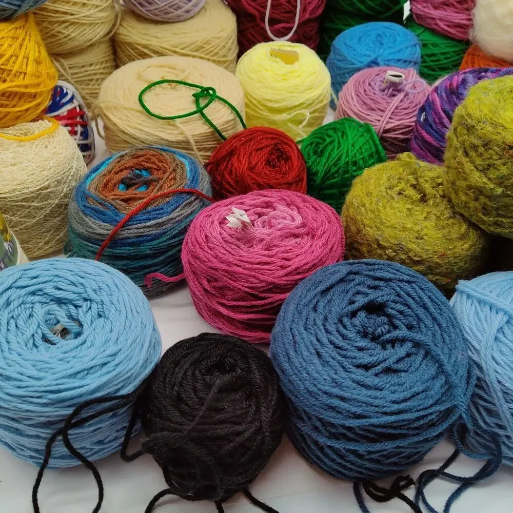43X Mixed Lion Brand Caron Cakes Yarn Lot Multicolor Wool Acrylic Skeins Balls - Picture 3 of 11